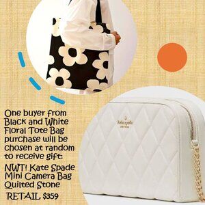 Floral Tote Bag. RAFFLE: NWT! Kate Spade Mini Camera Quilted Stone Retail $359